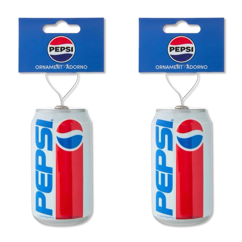 Pepsi Retro 1990 Decoupage Christmas Holiday Can Ornament New Lot of 2